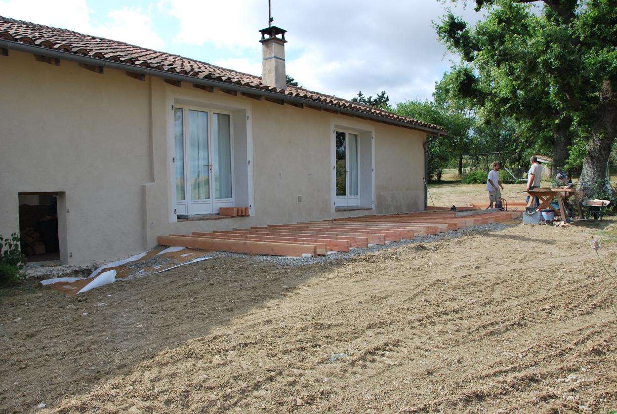 TERRASSE BOIS CÈDRE BRUT